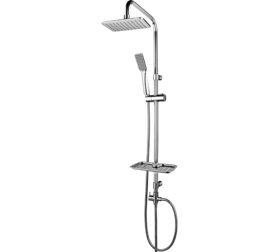 Изображение товара Душевой гарнитур Lemark с фиксированной высотой штанги и верхней душевой лейкой LM8804C