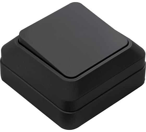 Изображение товара Выключатель одноклавишный  IN HOME BOLLETO черный накладной 7021B4690612061016