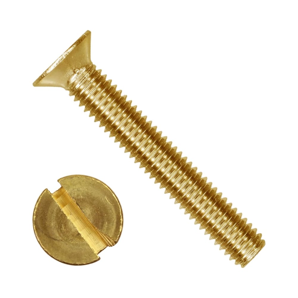 Изображение товара Винт ЦКИ DIN963 М3x8 из латуни 50 шт. надежный крепеж для монтажных работ