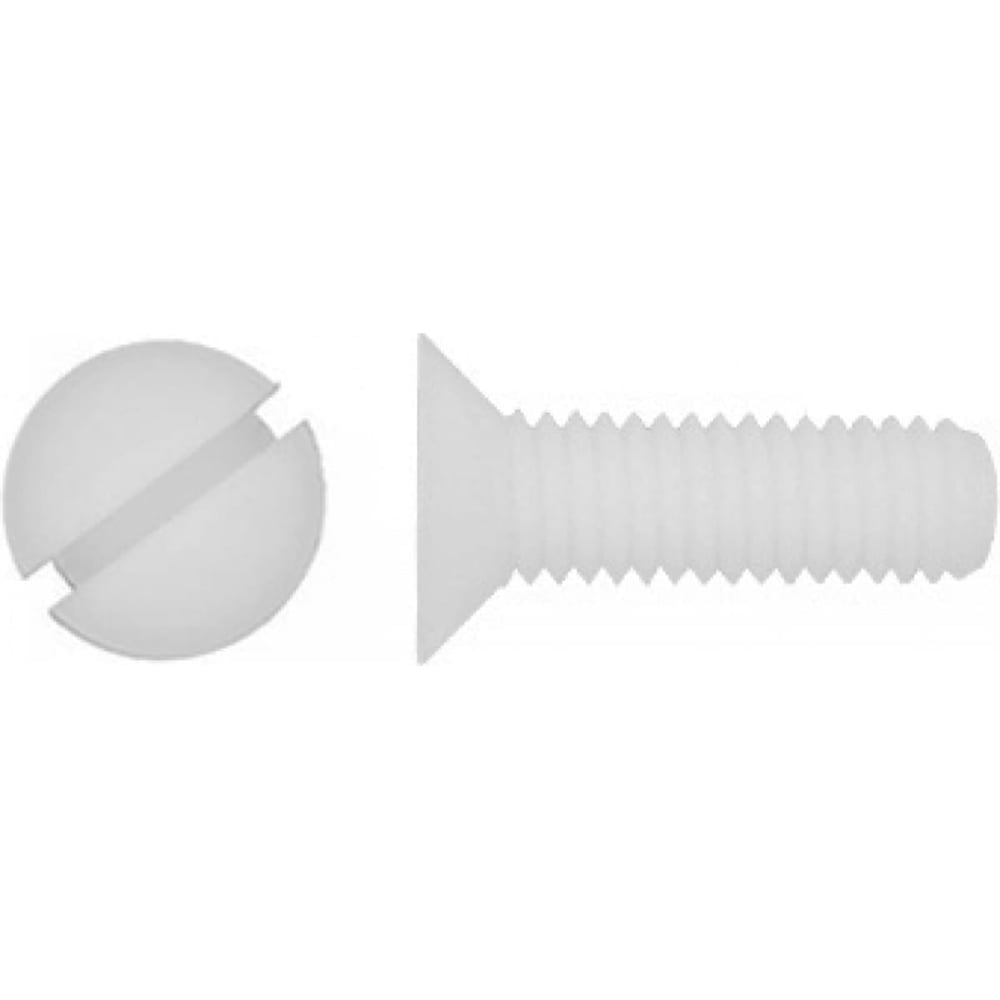 Изображение товара Винт ЦКИ DIN963 М8x25 полиамид 10 шт. стандарт прочный монтажный крепеж