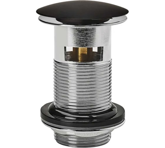 Изображение товара Донный клапан для раковины Wirquin КЛИК-КЛАК с отверстием для перелива латунь коллекция BLACK TOUCH 30722855