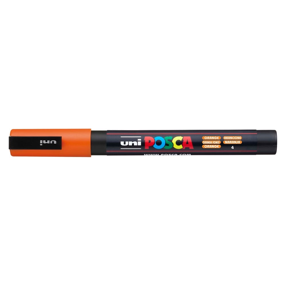 Художественный акриловый маркер UNI маркер текстовыделитель наконечник скошенный 4 мм оранжевый