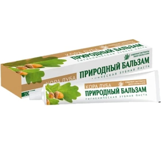 Изображение товара Зубная паста Природный бальзам Кора дуба, 90г, в пенале 8100