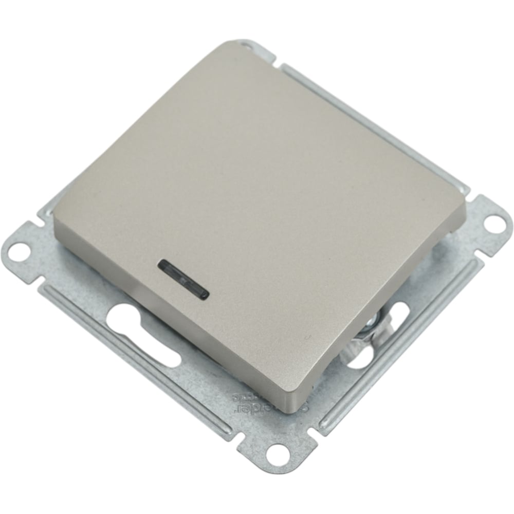 Изображение товара 1-клавишный механизм выключателя Systeme Electric Glossa 10А IP20 платина