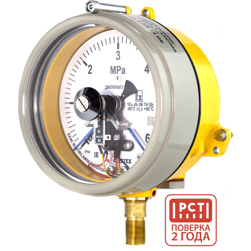 Изображение товара Манометр ПО Физтех АО ДМ2005ф 160мм IP54 взрывозащищенный