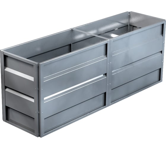 Изображение товара Готовая грядка Delta-Park GW 0.5х2 м, серебристая 30011_GW502Zn