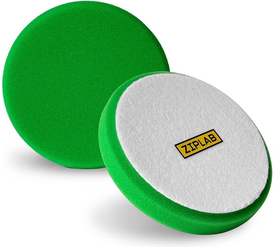 Изображение товара Полировальник твердый ZIPLAB зеленый, 150мм, толщина 25мм, на липучке, 90501