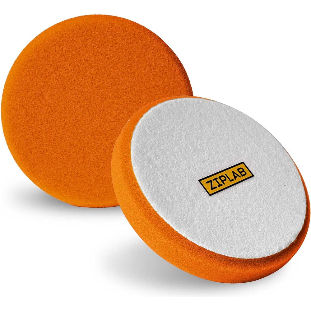 Изображение товара Полировальник средний ZIPLAB оранжевый 150мм на липучке, толщина 25мм