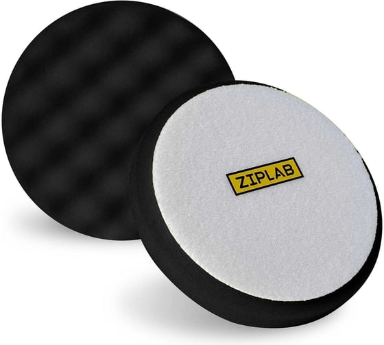 Изображение товара Полировальник мягкий ZIPLAB черный рельефный, 150мм, толщина 25мм, на липучке, 90504