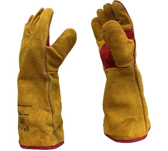 Изображение товара Краги спилковые с дополнительными ладонными накладками и х/б подкладкойMaster-Pro® СВАРЩИК ЛЮКС 1 пара, категория А, 11 размер 11225- KSL0-11-1