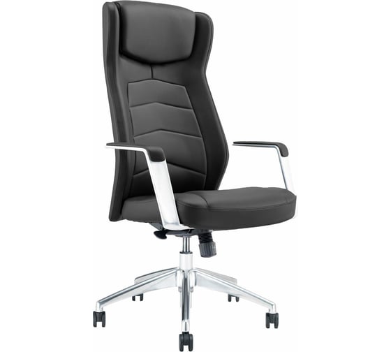 Изображение товара Кресло PREMIUM Viking EX-759, синхромеханизм, алюминий, натуральная кожа, черное, BRABIX 532933
