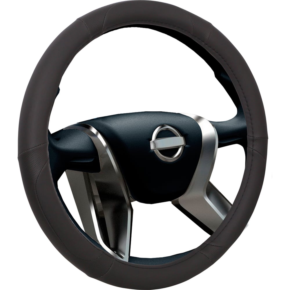 Изображение товара Оплетка на руль VOIN COMBO экокожа, M (d=38см) черный OPLV0601