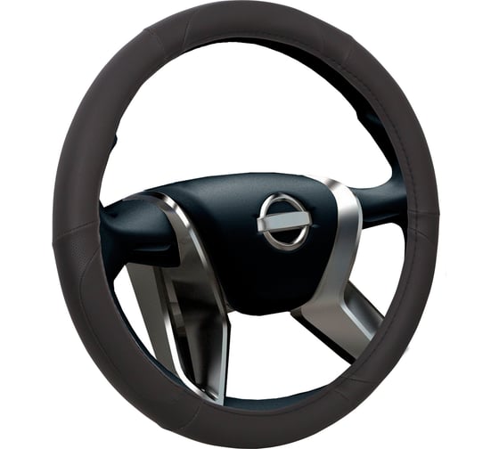 Изображение товара Оплетка на руль VOIN COMBO экокожа, M (d=38см) черный OPLV0601