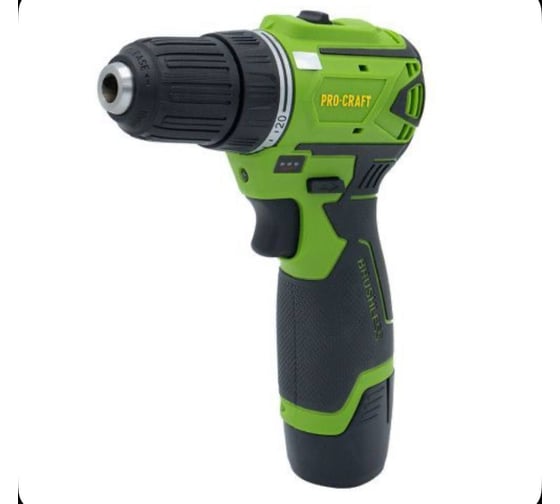Изображение товара Шуруповерт аккумуляторный PROCRAFT 12В, 30Нм, АКБ 2Ач+ЗУ PA12BL