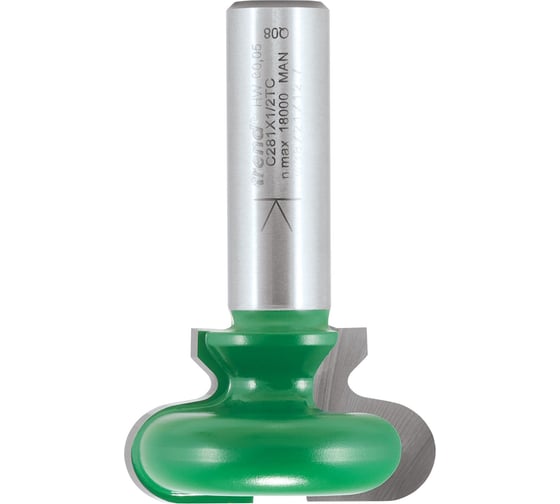 Изображение товара Фреза кромочная фигурная (38x17x61 мм, R6 мм, 2 лезвия, хвостовик 12,7 мм) по дереву Trend C281X1/2TC