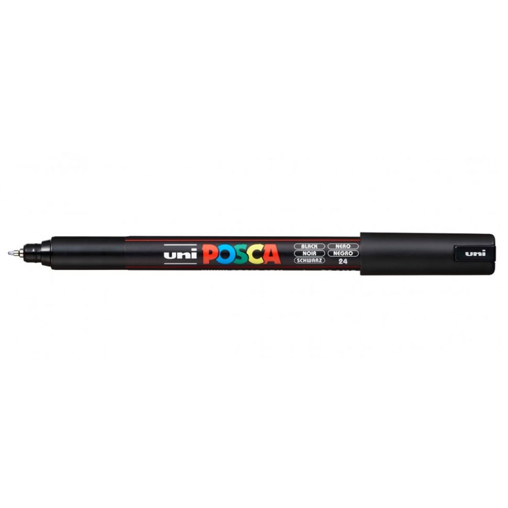 Художественный акриловый маркер UNI, цвет черный 149668 POSCA PC-1MR - фото 1