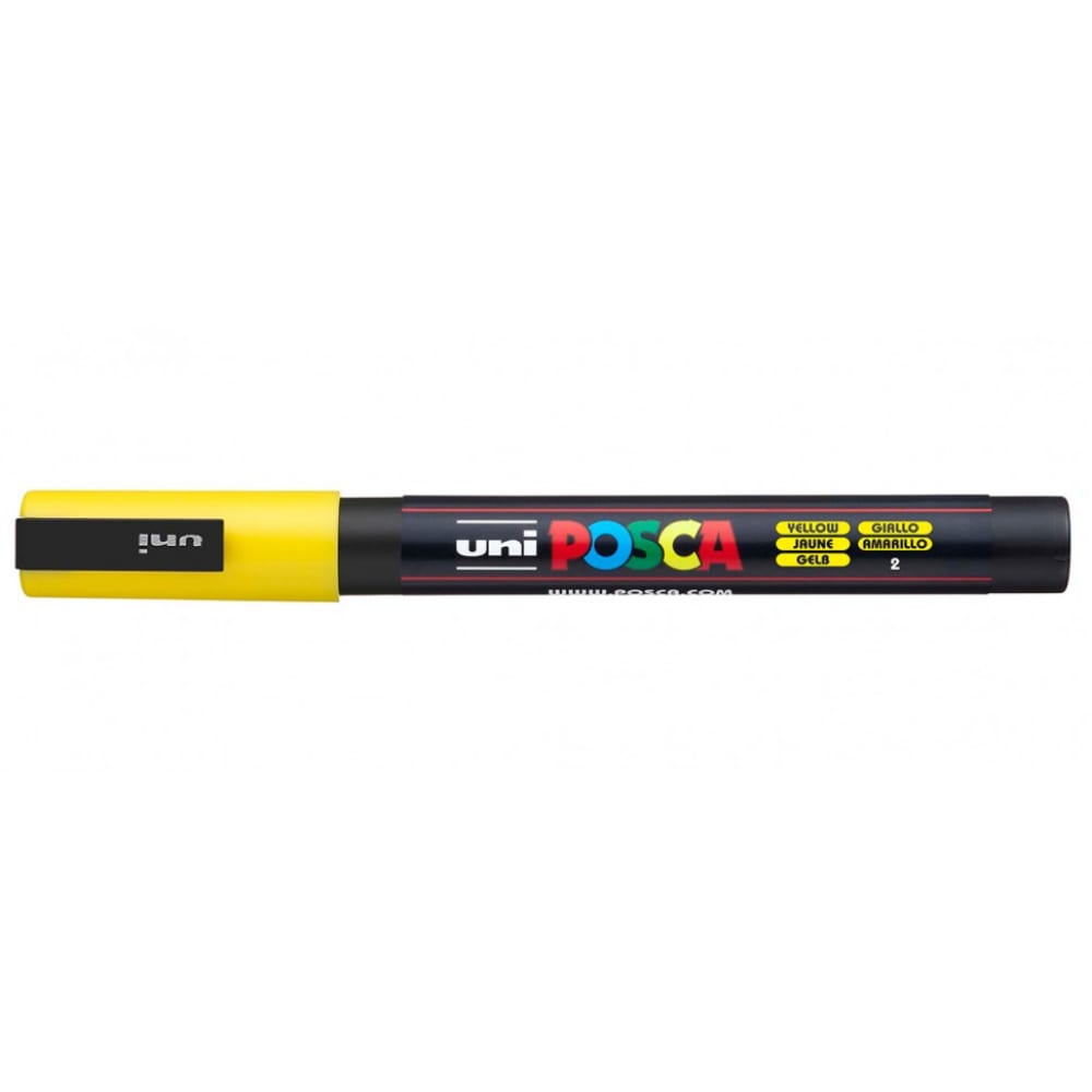 Художественный акриловый маркер UNI, цвет желтый 149541 POSCA PC-3M - фото 1