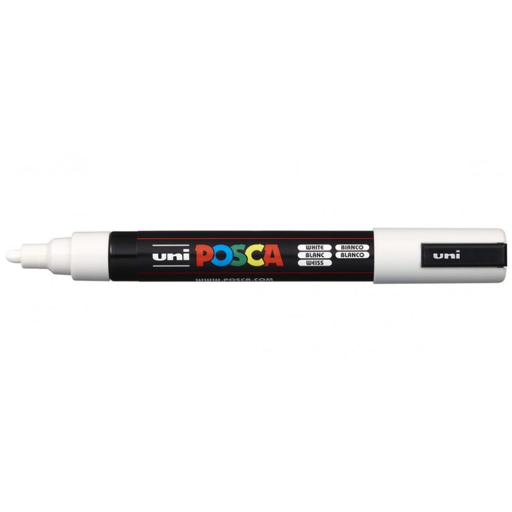 Художественный акриловый маркер UNI, цвет белый 71174 POSCA PC-5M - фото 1