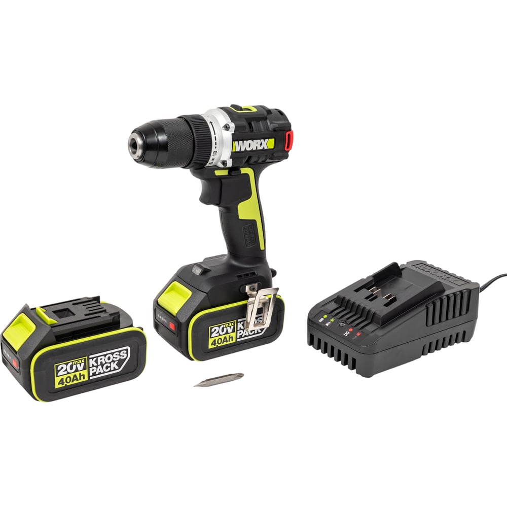 Изображение товара Аккумуляторная дрель-шуруповерт WORX Professional WU182X.2 мощный и универсальный