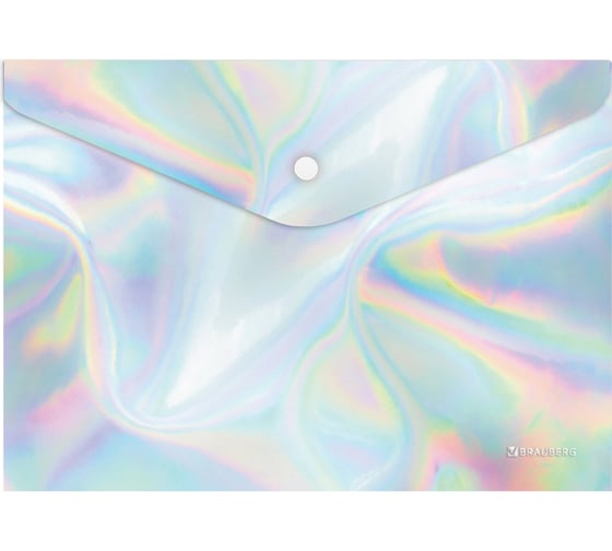 Изображение товара Папка-конверт BRAUBERG ULTRA с кнопкой, А4, непрозрачная c голографическим эффектом, 0,2 мм 272885