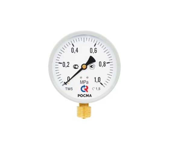 Изображение товара Общетехнический манометр РОСМА ТМ-510Р.00 М2 (0-6МПа) ДК100 М20х1.5, класс точности 1.5 D070-05955