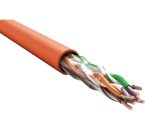 Изображение товара Витая пара ITK U/UTP кат. 5E 4х2х0,52 PVCLSнг(А)-FRLS оранжевый (305м) LC1-C5E04-157