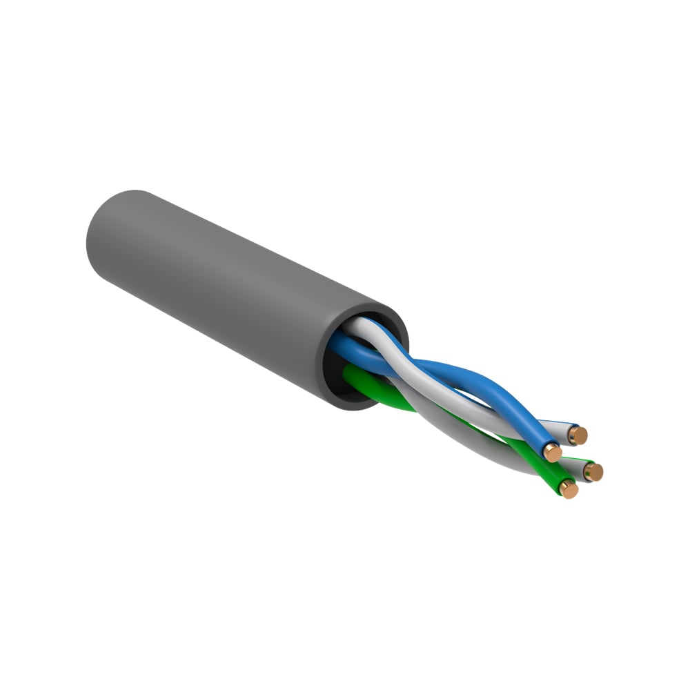 Изображение товара Витая пара ITK категория 5E 2x2x24AWG solid PVC серый (500м)