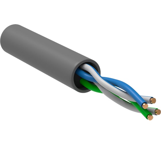 Изображение товара Витая пара ITK U/UTP кат.5E 2х2х24AWG solid PVC серый (500м) LC1-C5E02-111