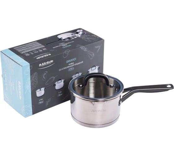 Изображение товара Ковш Attribute DAVINCI 1.75 л, 16 см, индукция ASD016