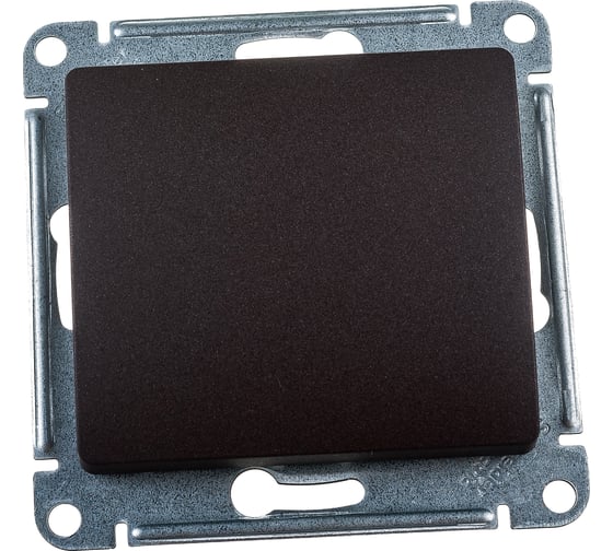 Изображение товара 1-клавишный механизм выключателя Systeme Electric скрытой проводки Glossa 10А IP20 1 10AX шоколадный GSL000811