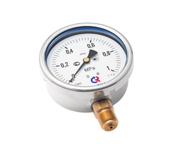 Изображение товара Виброустойчивый манометр РОСМА ТМ-520Р.00 (0-2.5МПа) ДК100 G1/2, класс точности 1.0 D070-03802