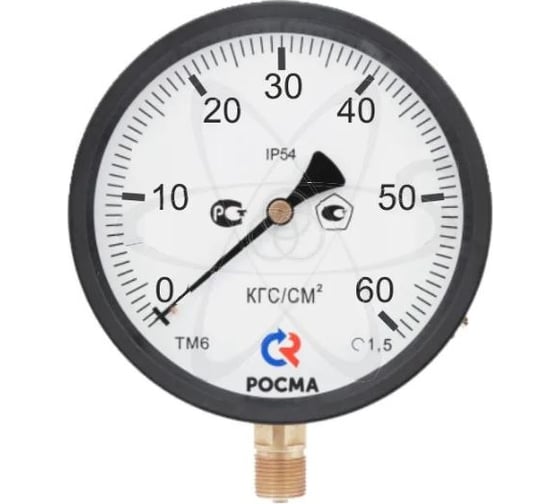 Изображение товара Общетехнический манометр РОСМА ТМ-510Р.00 (0-250кгс/см2) ДК100 М20х1.5, кл. точн. 1.5 D070-06236