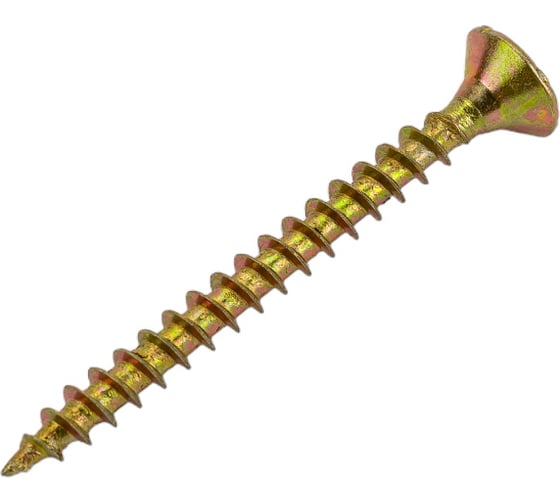 Изображение товара Набор для крепления ВИРТУОЗ дюбель 6x35, шуруп 4x40 потайная головка, желтый цинк, 150 шт. 550-00682