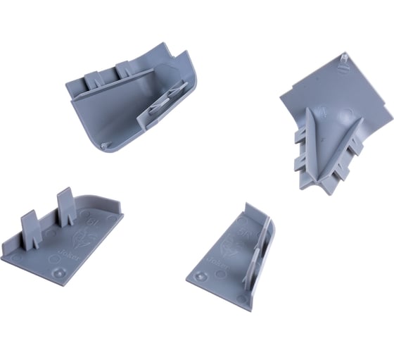 Изображение товара Фурнитура к плинтусу для столешниц GRACE ПВХ 32х20 мм серый, комплект УТ000051507