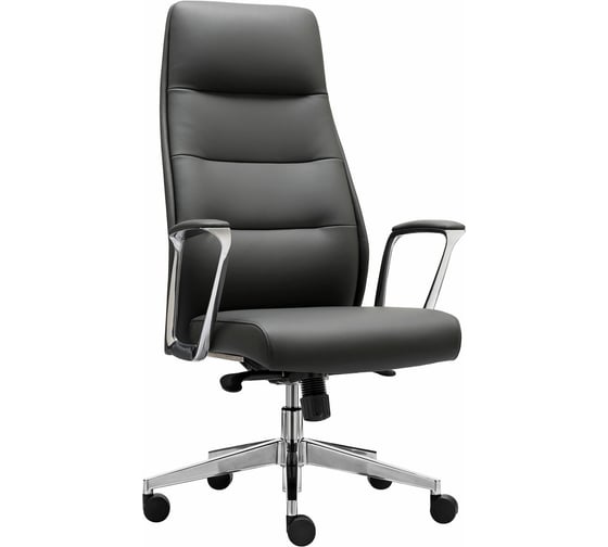 Изображение товара Кресло BRABIX PREMIUM Adept EX-752, синхромеханизм, алюминий, экокожа, черное 532930
