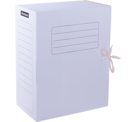 Изображение товара Папка архивная OfficeSpace с завязками, 20 шт в комплекте, микрогофрокартон, 150 мм, белый, до 1400 листов 225437