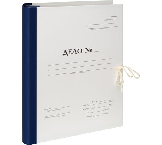 Изображение товара Архивная папка OfficeSpace для переплета Форма 21, с гребешками, 4 отверстия, с 2 завязками 255995