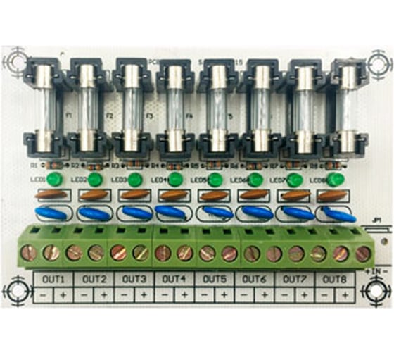 Изображение товара Модуль расширения Smartec ST-PS108FB для блока питания на 8 выходов с индивидуальными предохранителями smkd0390