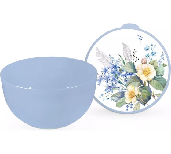 Изображение товара Миска с крышкой ПОЛИМЕРБЫТ Цветущий сад 3л 435972800