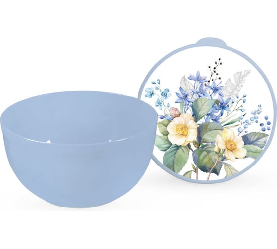 Изображение товара Миска с крышкой ПОЛИМЕРБЫТ Цветущий сад 2л 435962800