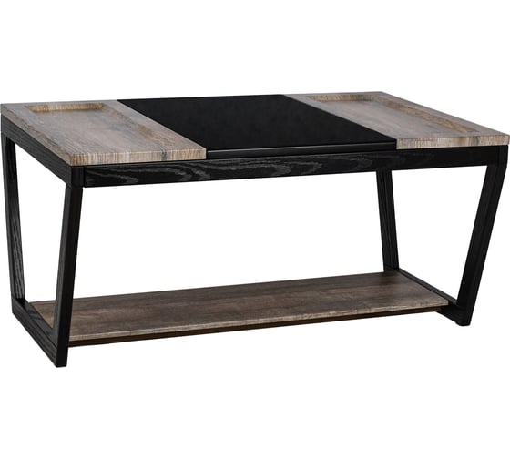 Изображение товара Стол журнальный Мебелик BeautyStyle 33 дуб крым. состар./венге/стек., черный 9407