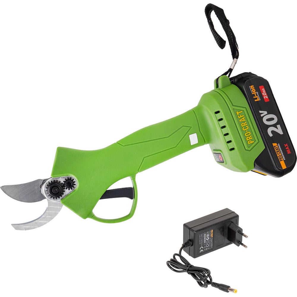 Изображение товара Секатор аккумуляторный PROCRAFT 20В 30мм, АКБ 2 Ач+ЗУ ES18LiB