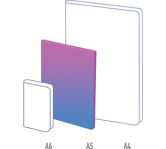 Изображение товара Записная книжка BERLINGO Radiance А5, 80 листов, кожзам, черный срез, розовый/голубой градиент NB0_93502
