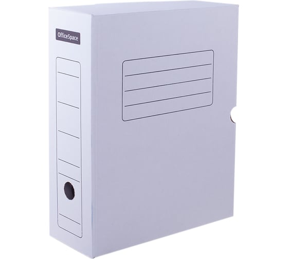 Изображение товара Архивный короб OfficeSpace с клапаном, микрогофрокартон, 150 мм, белый, до 1400 листов 219276