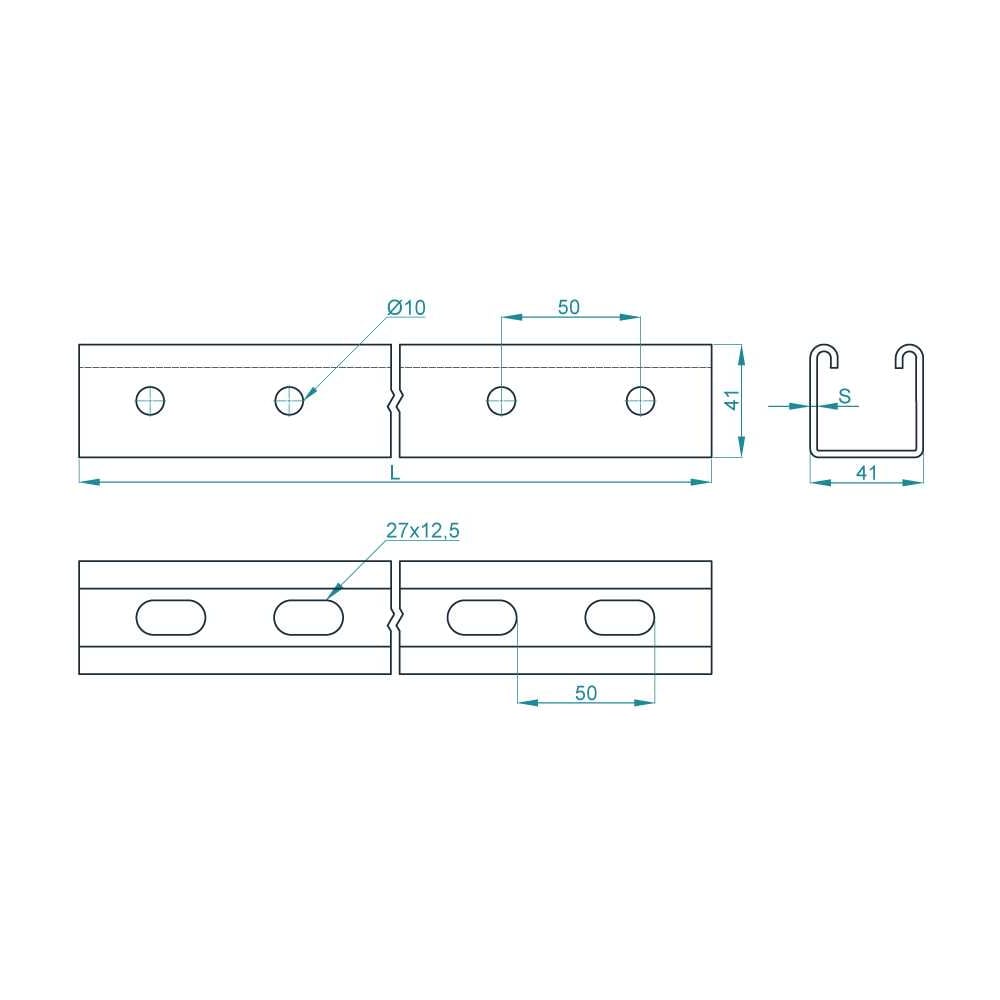 Изображение товара Профиль монтажный усиленный PRO-montag.ru PM-STU 41x41 L=400 (2,5)