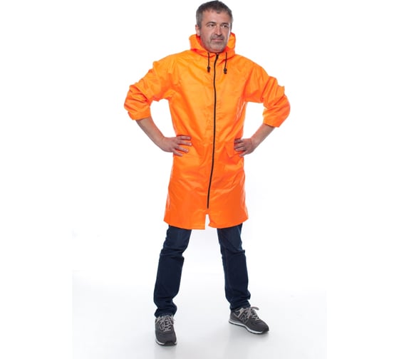 Изображение товара Влагозащитный облегченный плащ-дождевик БЕРТА 800-60-62, оранжевый