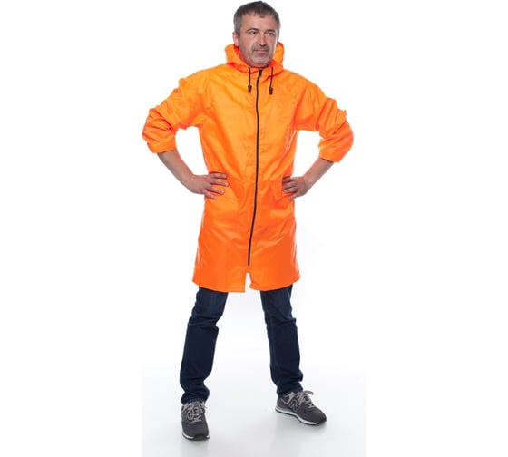 Изображение товара Влагозащитный облегченный плащ-дождевик БЕРТА 800-48-50, оранженый