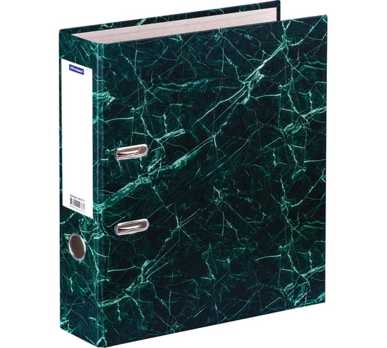 Изображение товара Папка-регистратор OfficeSpace 70 мм, мрамор, зеленая 242573