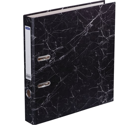 Изображение товара Папка-регистратор OfficeSpace 50 мм, мрамор, черная 153194