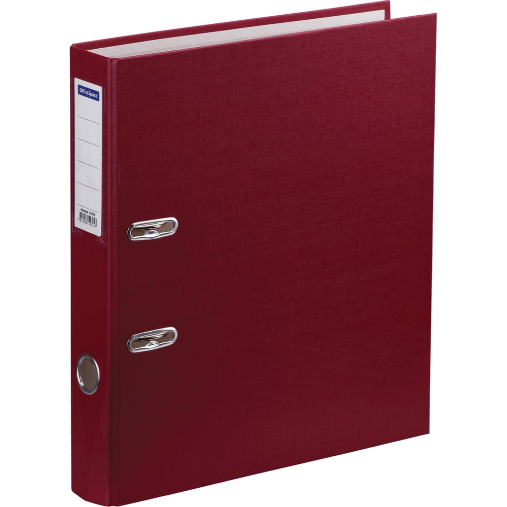 Изображение товара Папка-регистратор OfficeSpace 50 мм бордовая для документов A4